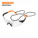 WOKIN PROFI Ochranné okuliare číre s bezpečnostnou šnúrkou